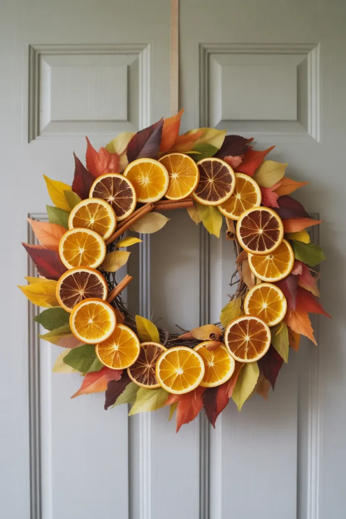 Citrus and Leaf Wreath