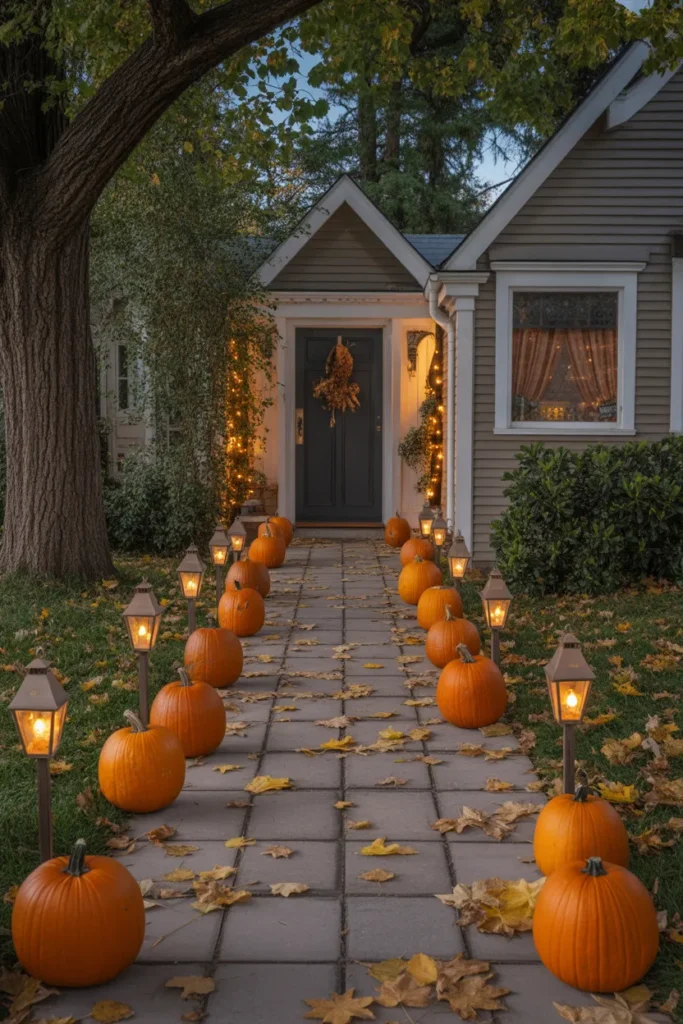 Pumpkin-Lined Pathway Magic