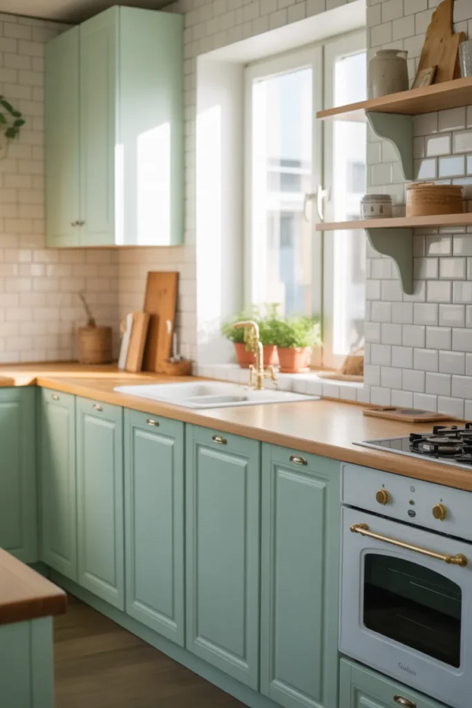 Seafoam Green Kitchen for Coastal Inspiration