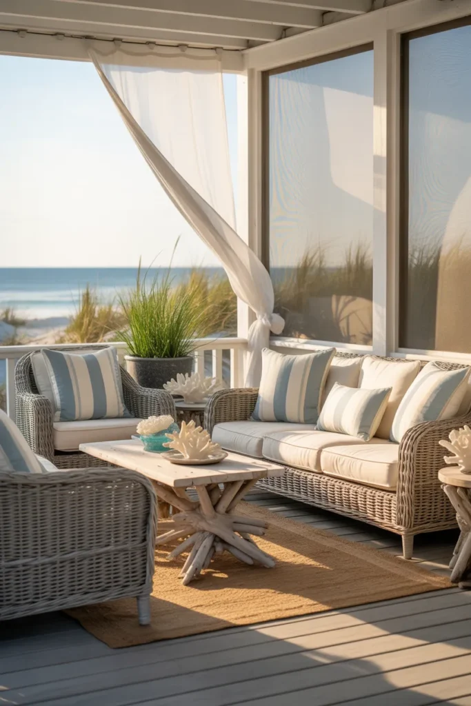  Beachy Coastal-Style Porch
