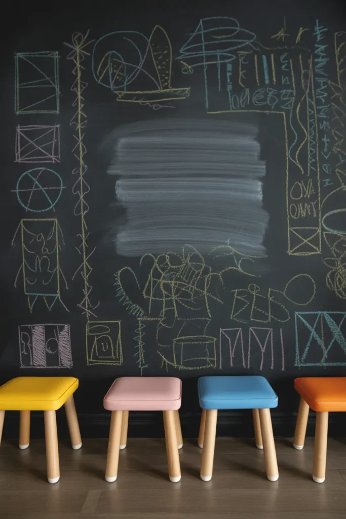 Playroom with Chalkboard Wall