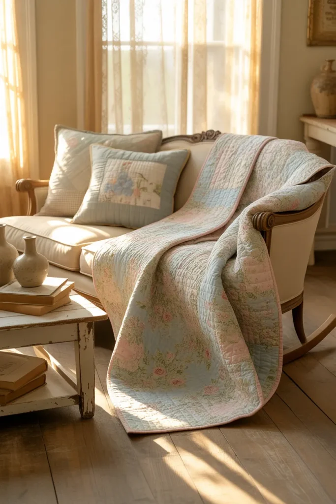 Handmade Quilts on Sofas and Chairs