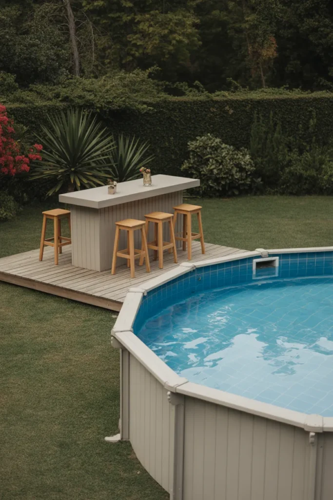  Pool with Built-In Bar Area