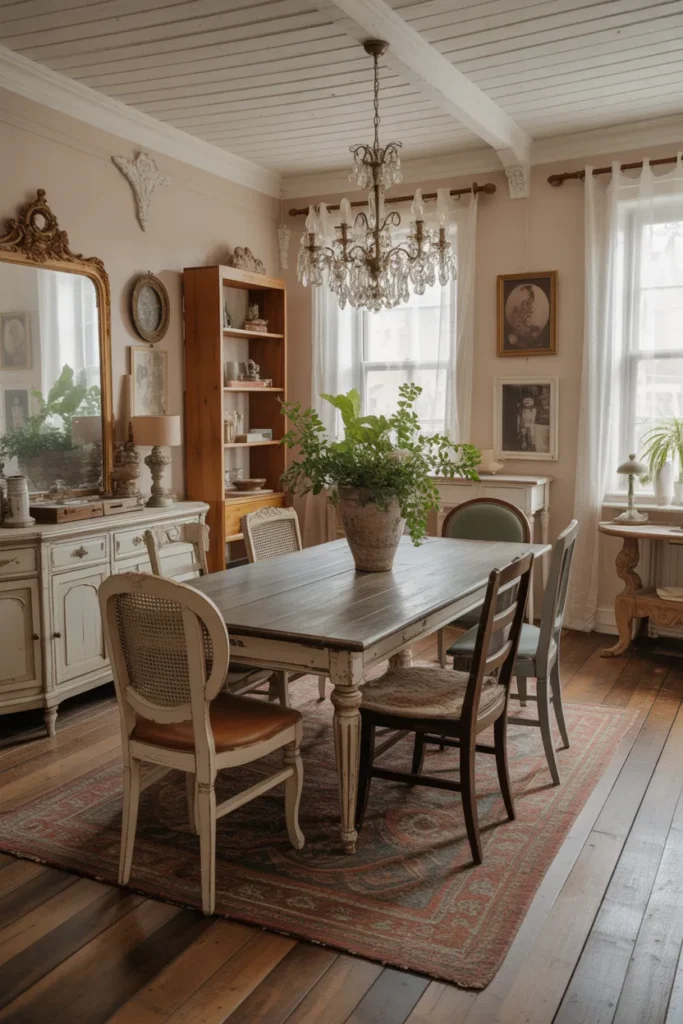  Vintage Dining Room with Antique Decor Pieces