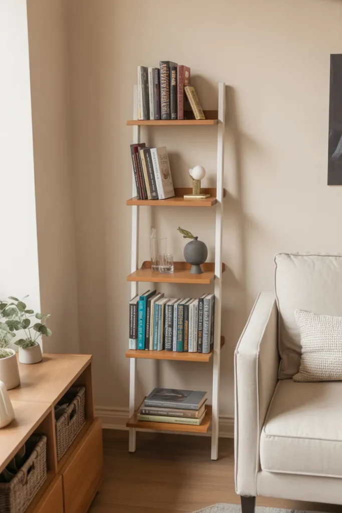  Compact Ladder-Style Bookshelf