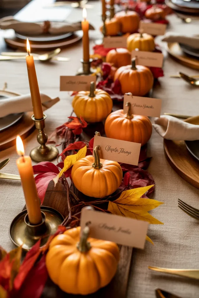 DIY Pumpkin Place Cards