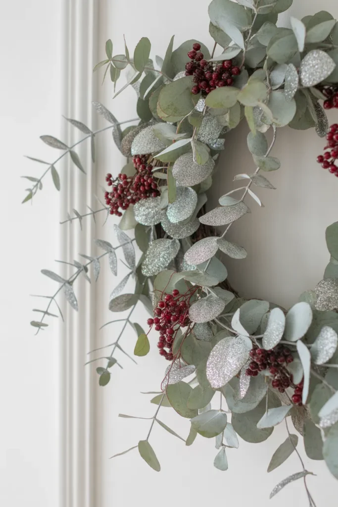 Frosted Berry & Eucalyptus Wreath