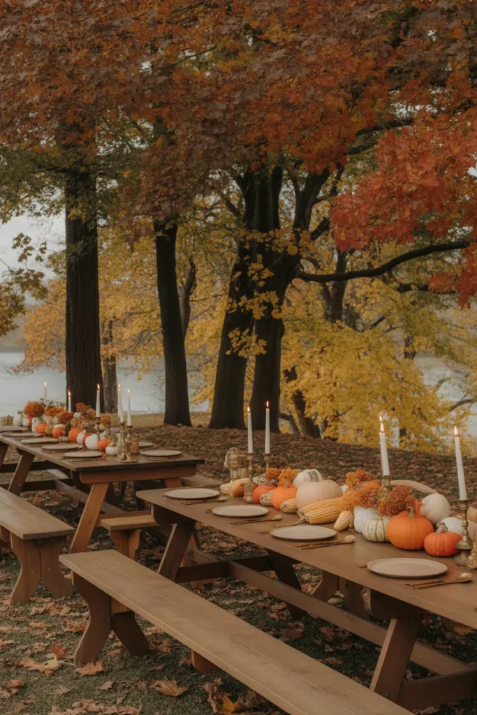Outdoor Thanksgiving Setup
