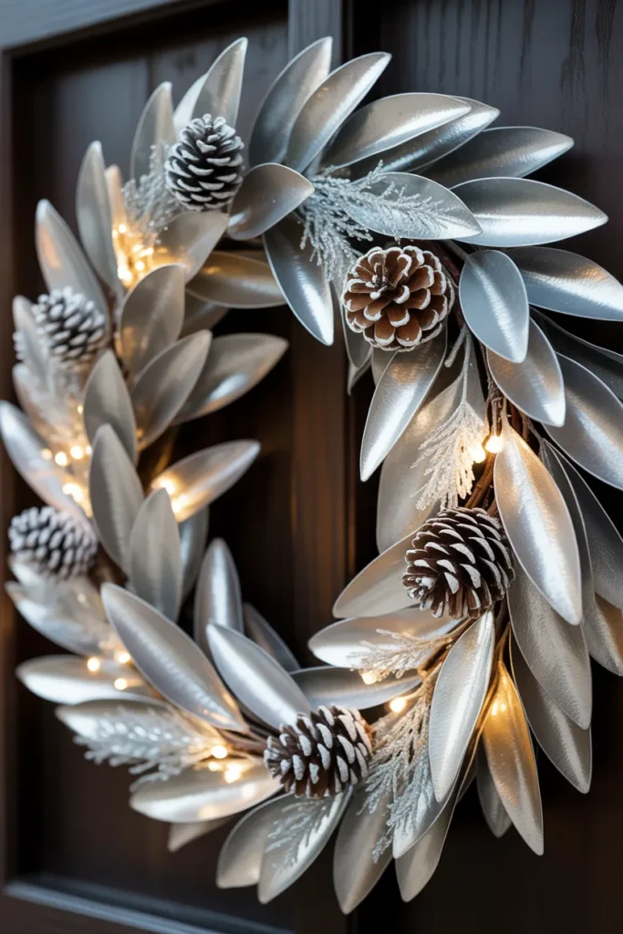 Silver & White Glitter Wreath