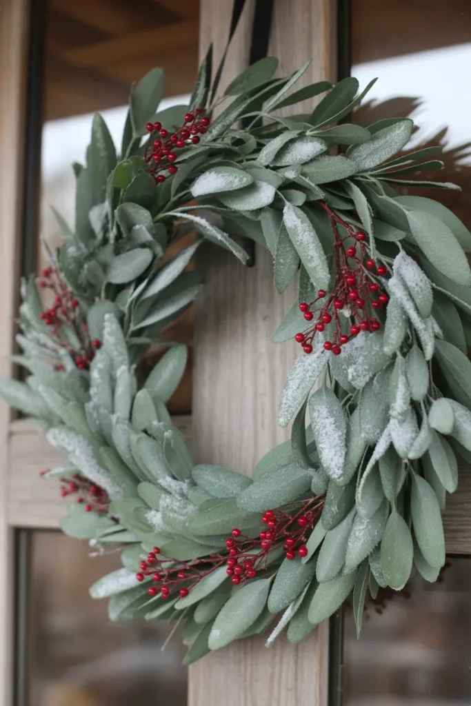 Snowy Berry & Eucalyptus Wreath