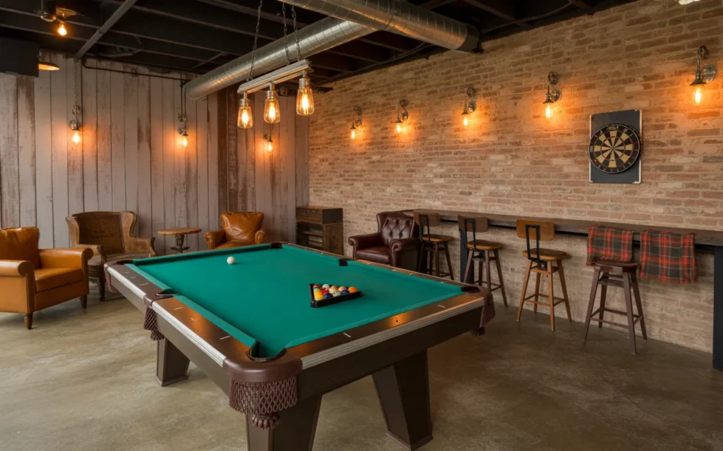 unfinished basement ideas