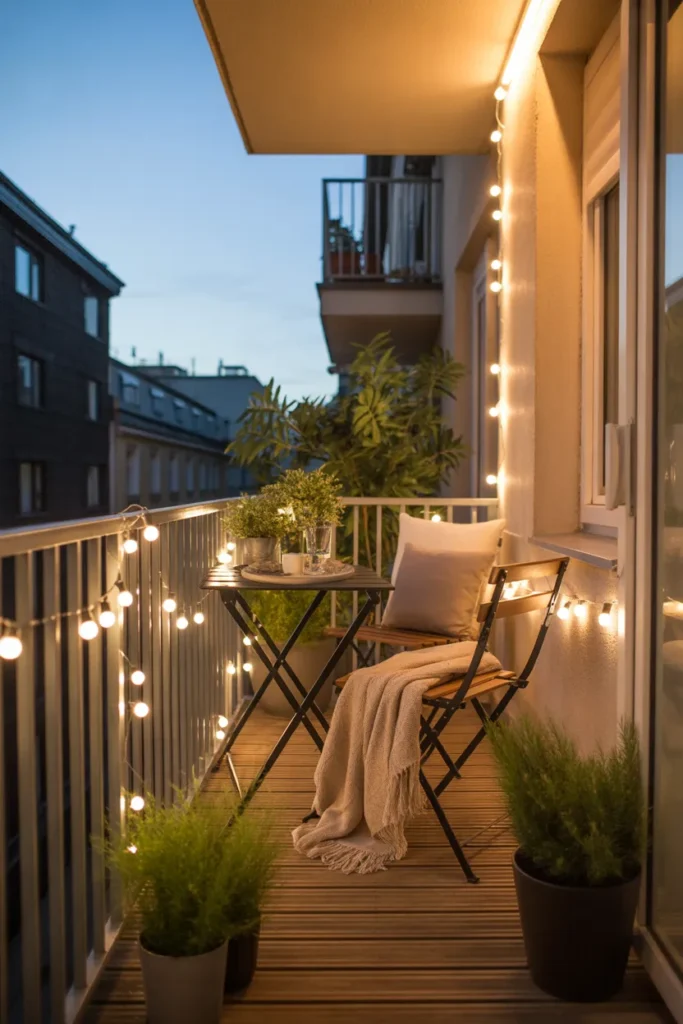 String Light Balcony Glow