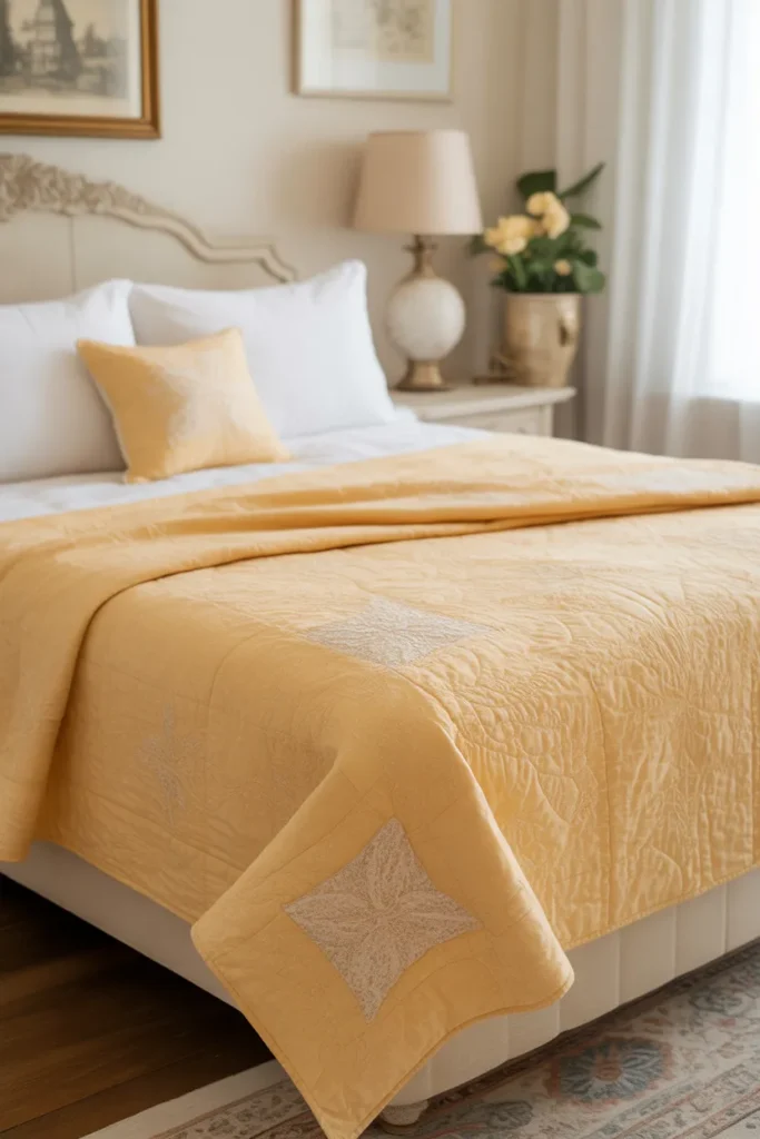 Soft Yellow Quilts for a Charming Vintage Touch