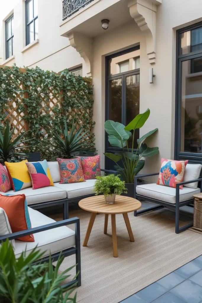  Colorful Patio with Statement Cushions