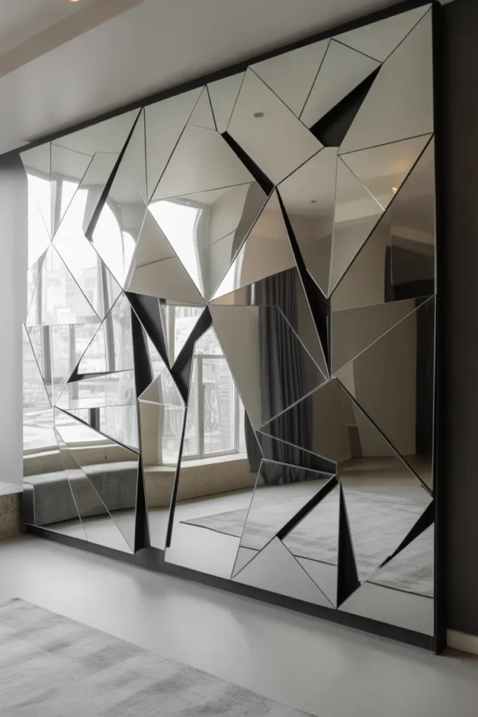 Geometric Mirror Wall Decor