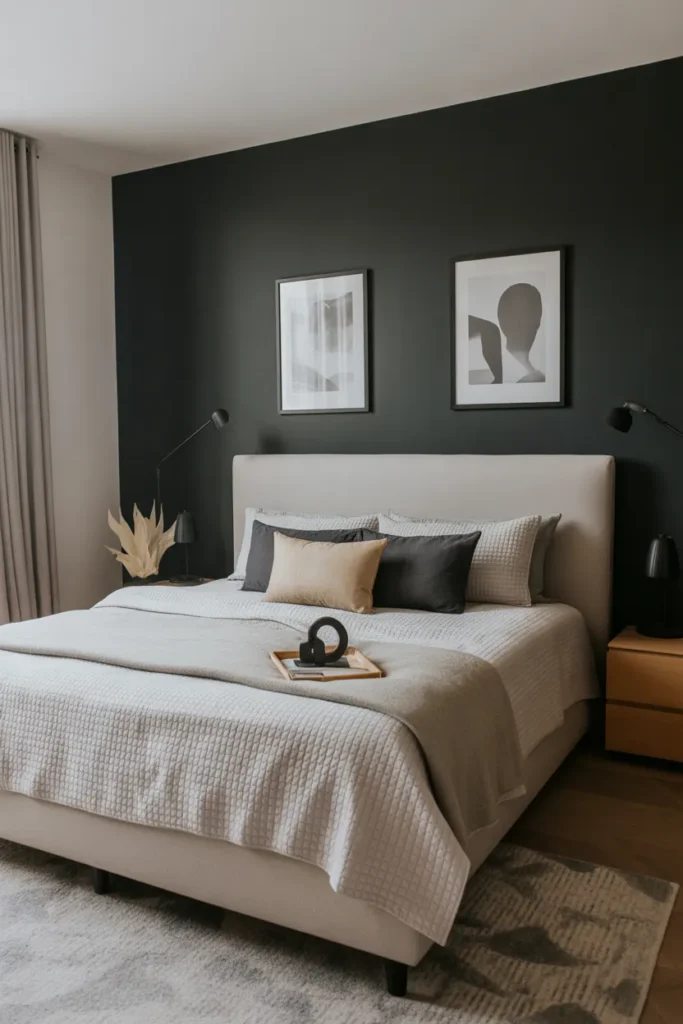 Accent Wall with Dark Paint