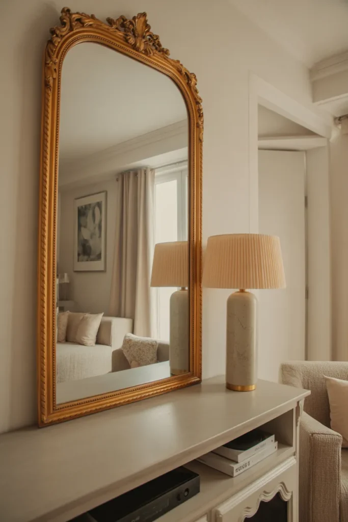 Gold-Framed Mirror for Luxury Vibes