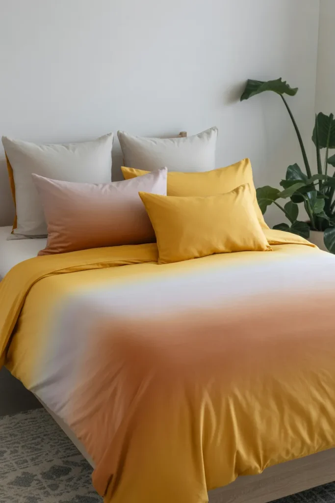 Ombre Yellow Bedding for a Trendy Gradient Look
