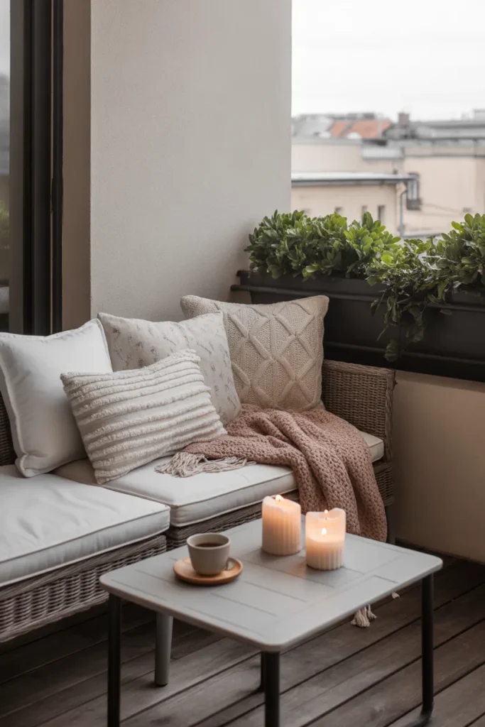 Balcony with Soft Cushioned Seating