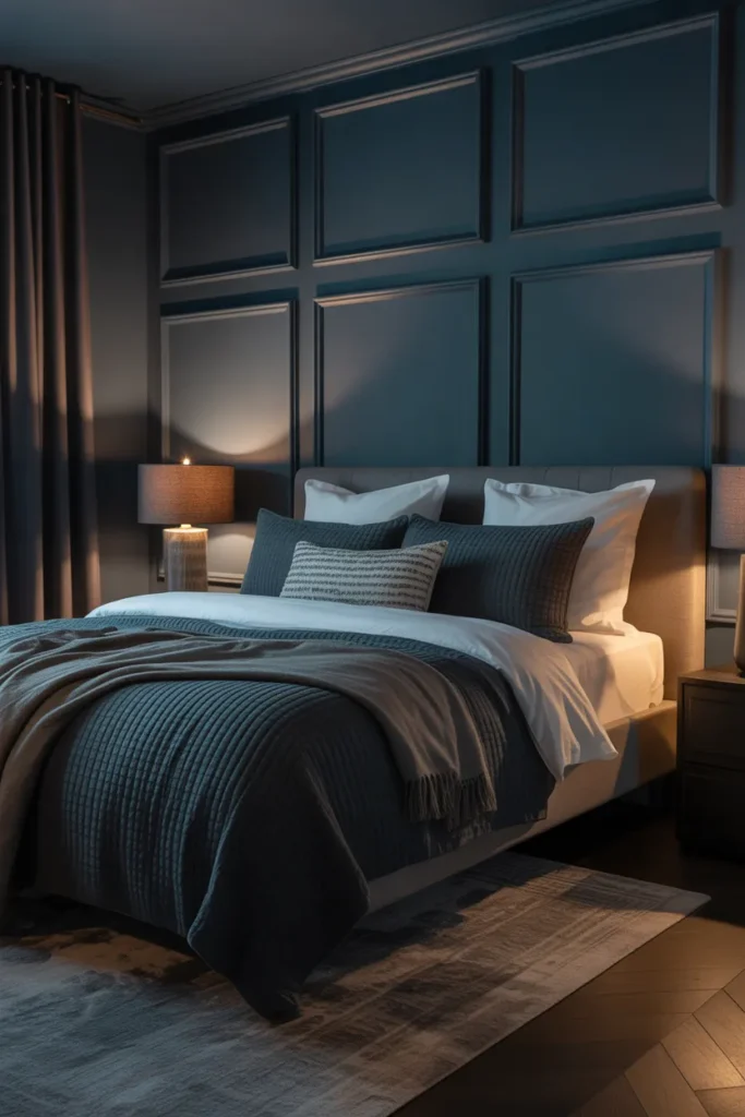  Moody Navy Blue Bedroom