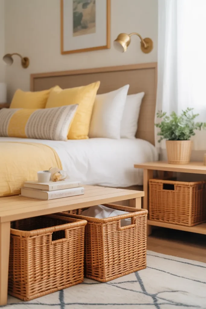 Yellow Storage Baskets for Functional Décor