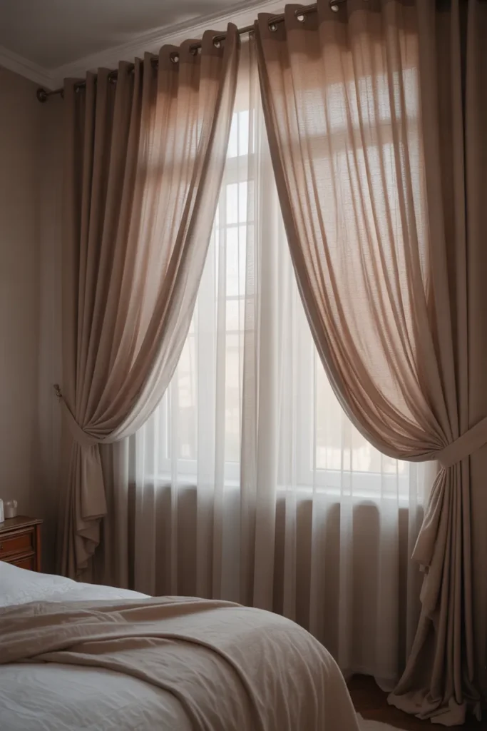   Layered Curtains and Sheers for Elegance
