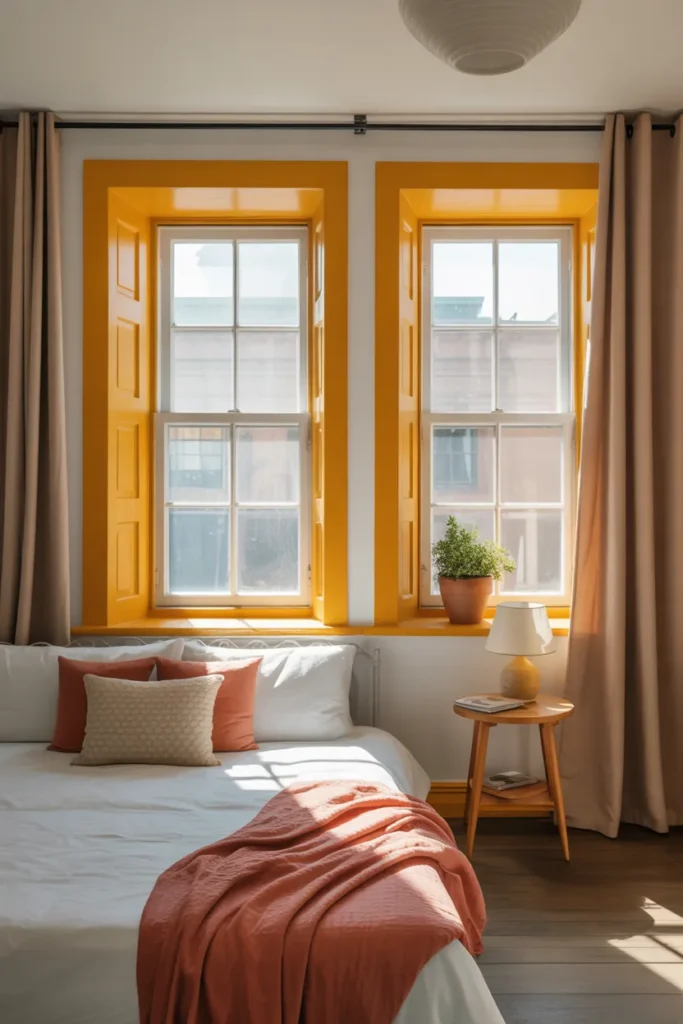 Yellow Window Frames for Unexpected Flair