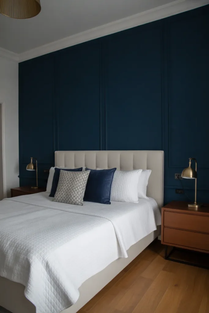 Navy Blue Accent Wall for a Bold Touch