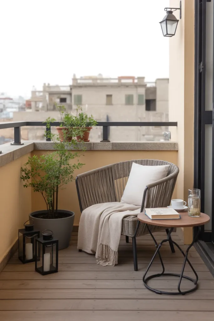 Cozy Balcony Reading Corner