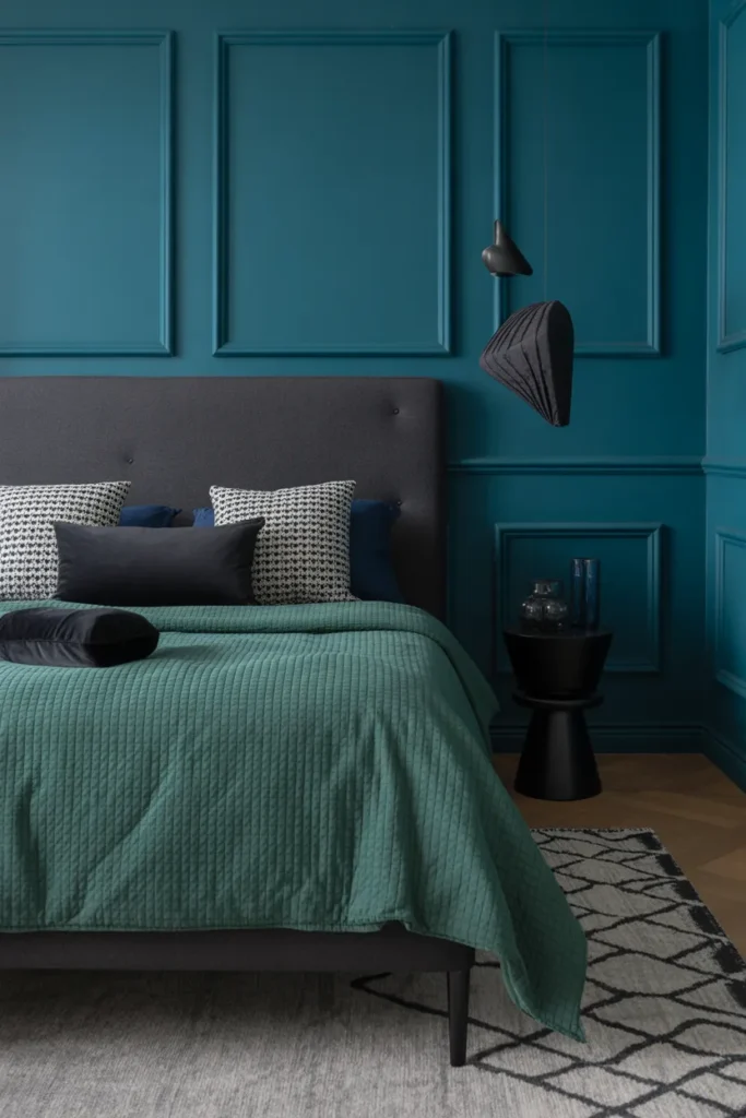 Indigo Blue & Deep Green Modern Moody Style