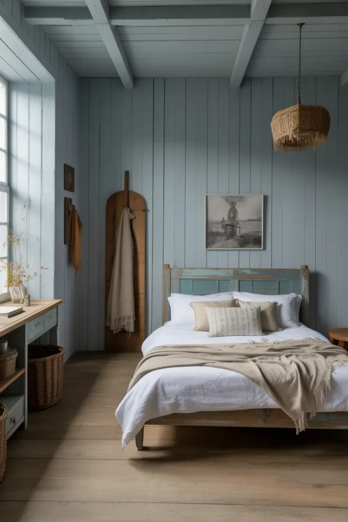 Muted Blue Rustic Cottage Style