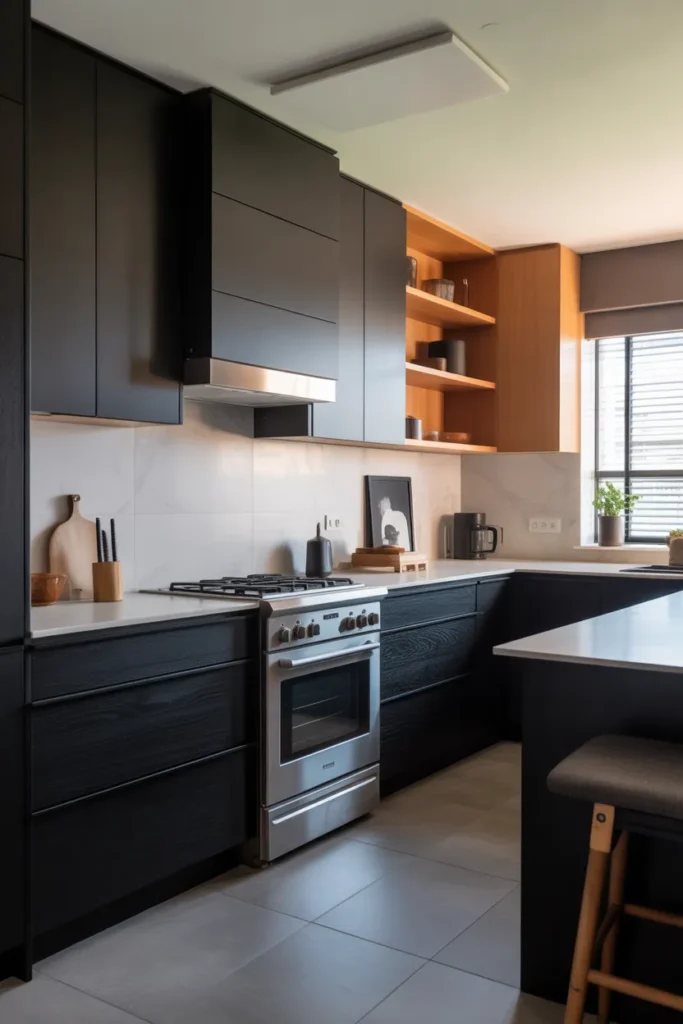 Minimalist Black Kitchen Accents