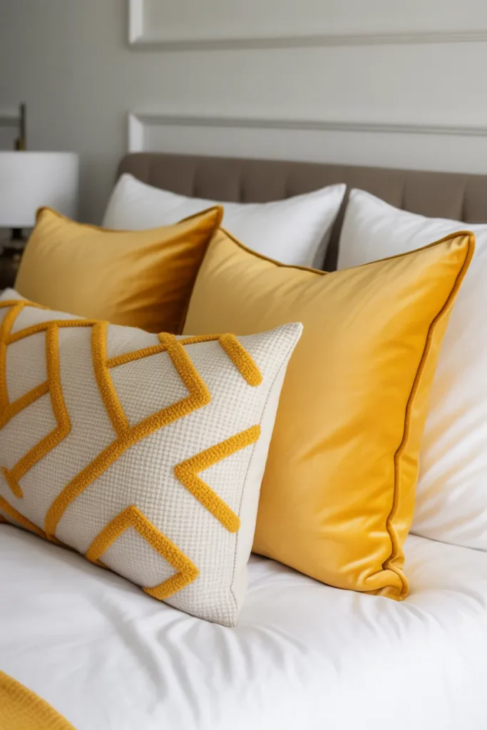 Golden Yellow Throw Pillows for Quick Style Updates