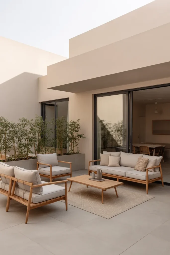   Minimalist Patio with Neutral Tones