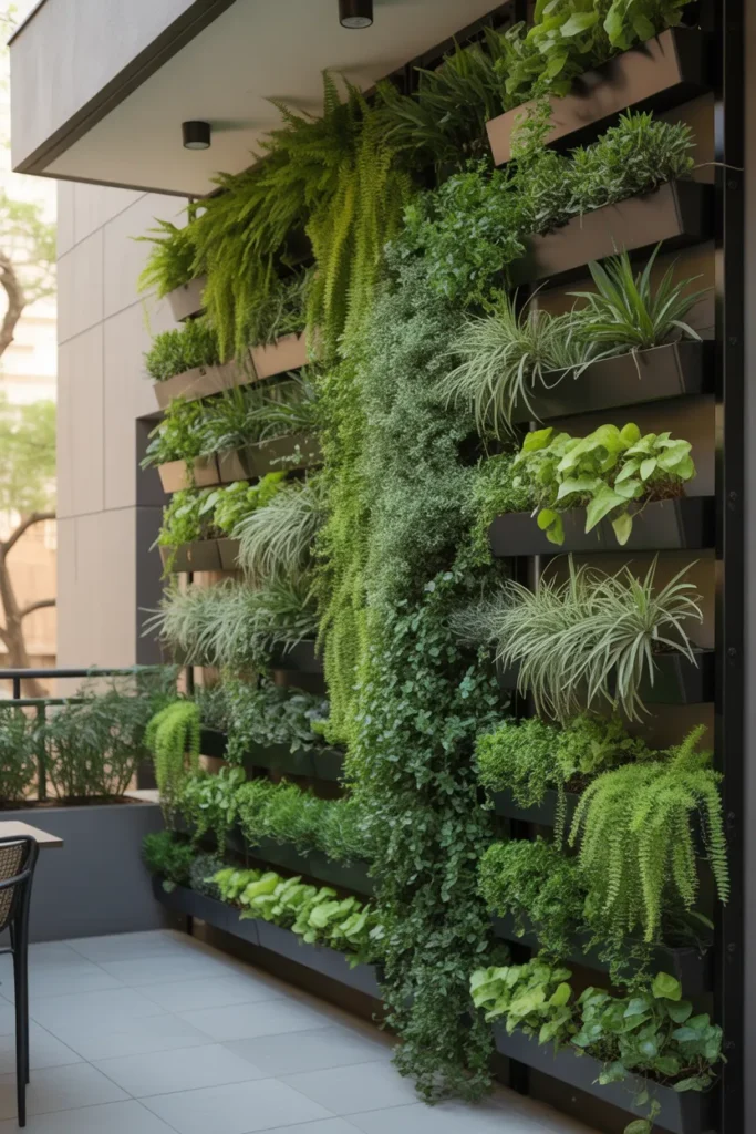  Green Patio with Vertical Garden Wall
