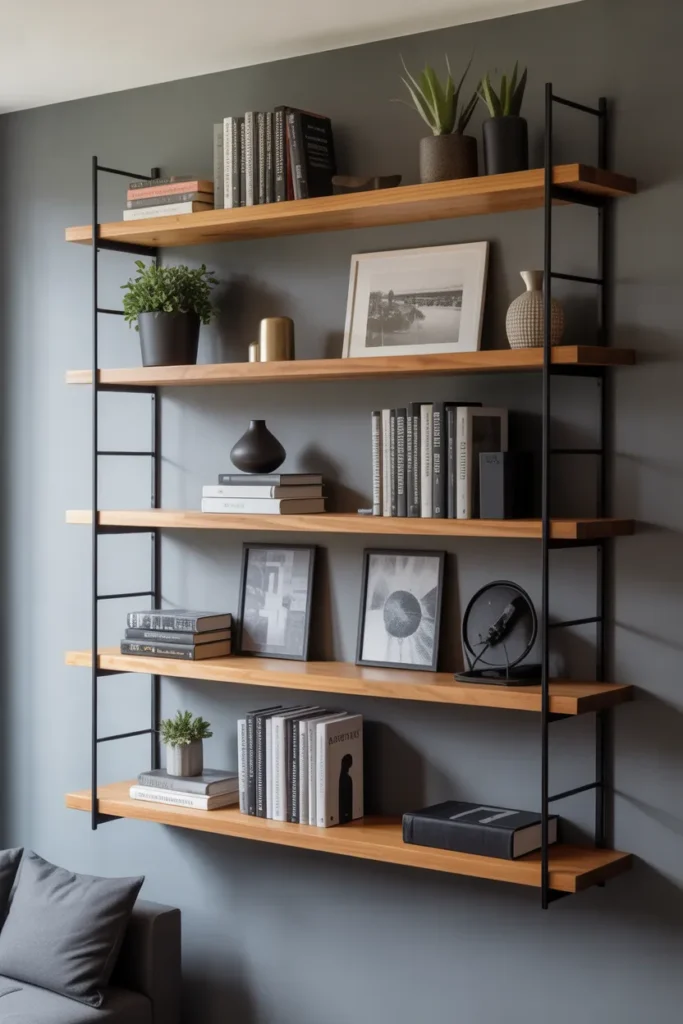Sleek Floating Shelves for Display