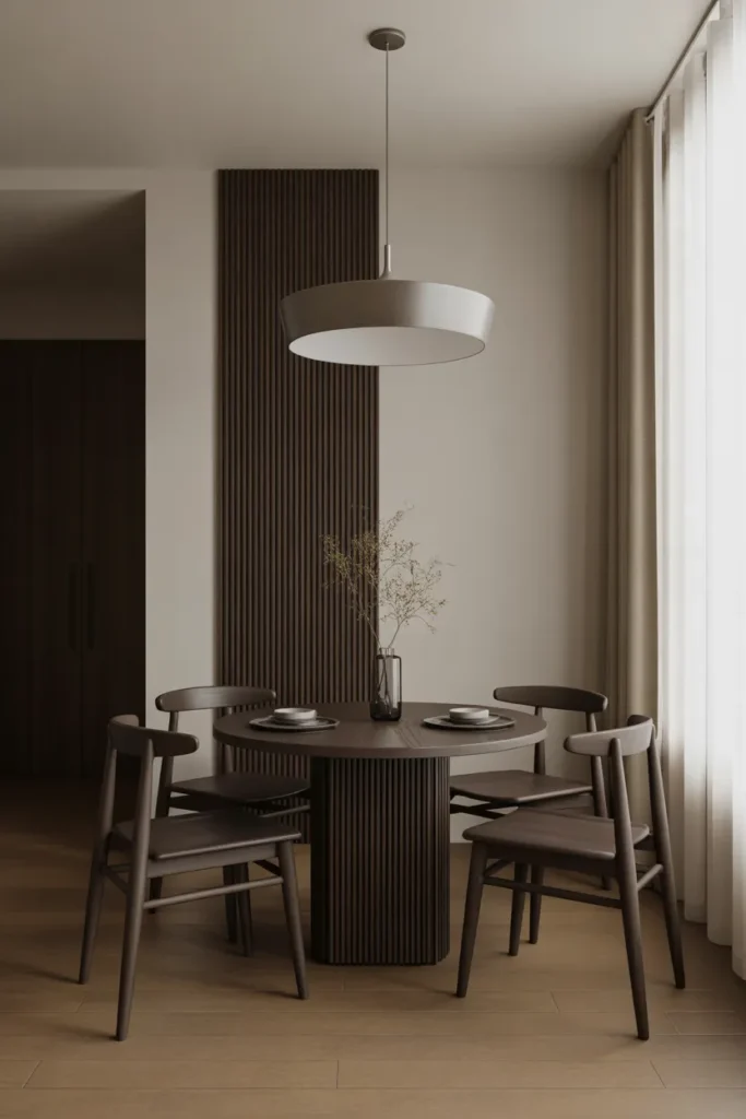 Dark Wood Dining Table for a Modern Edge