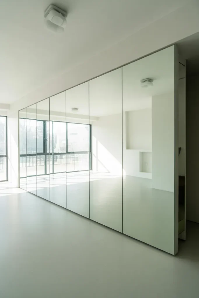 Minimalist Frameless Mirror Wall