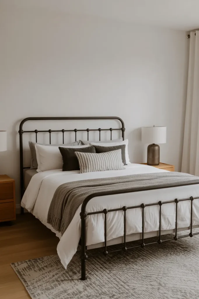 Metal Bed Frame with Clean Lines