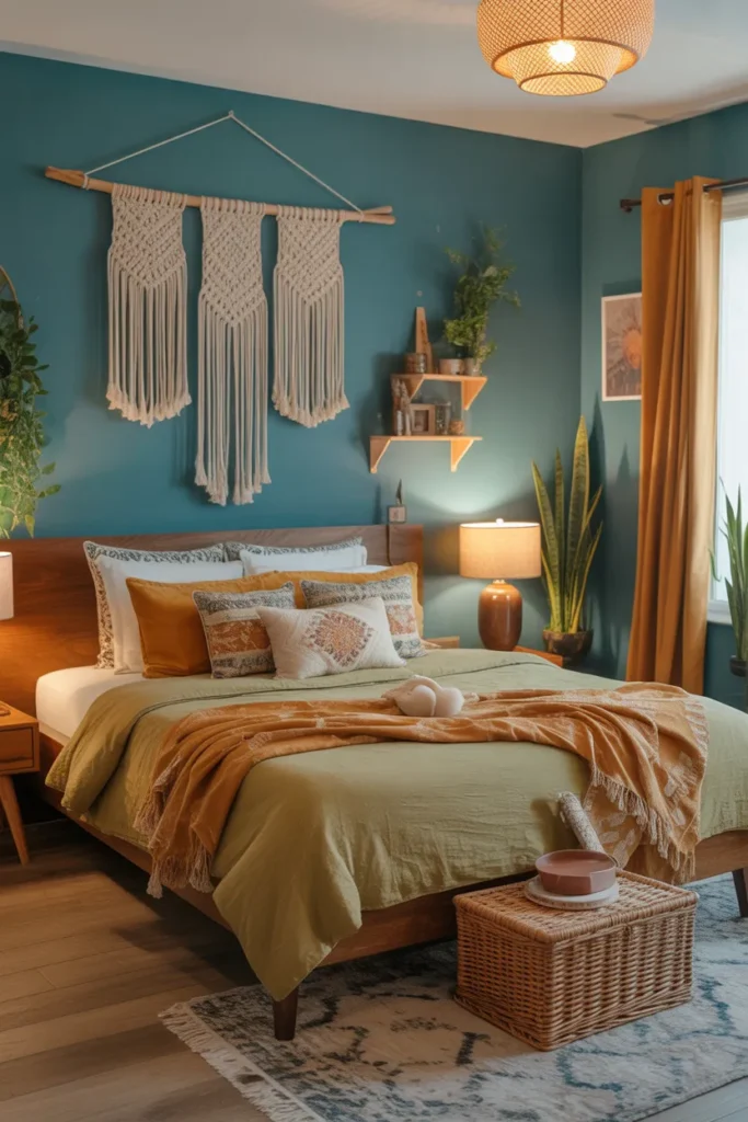 Teal Blue & Olive Green Boho Mix