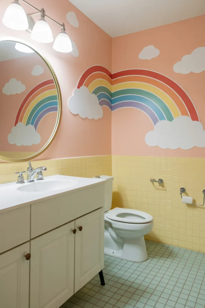 Colorful Rainbow Bathroom
