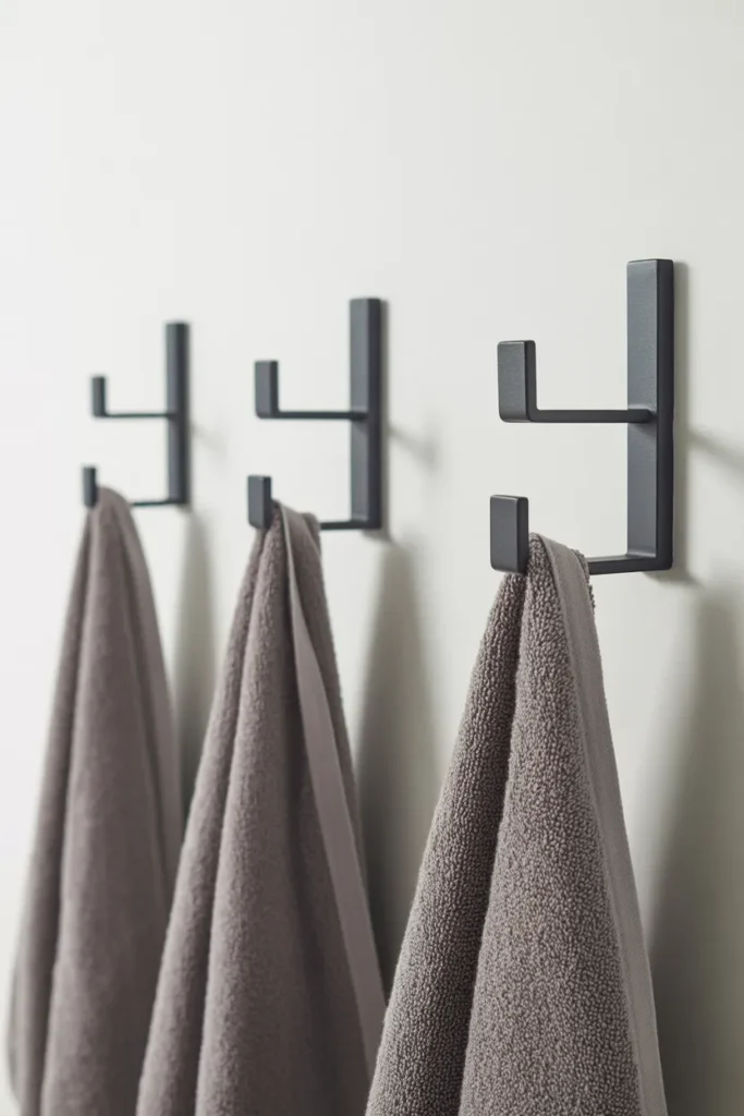 Minimalist Matte Black Wall Hooks