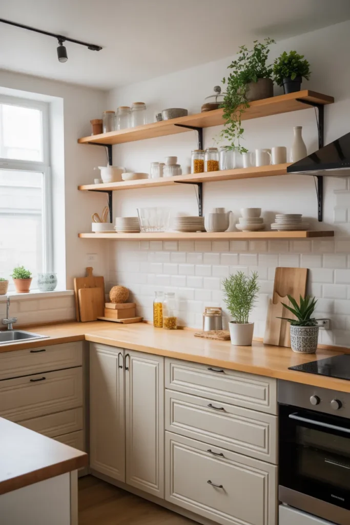 Open Shelving for an Airy Look