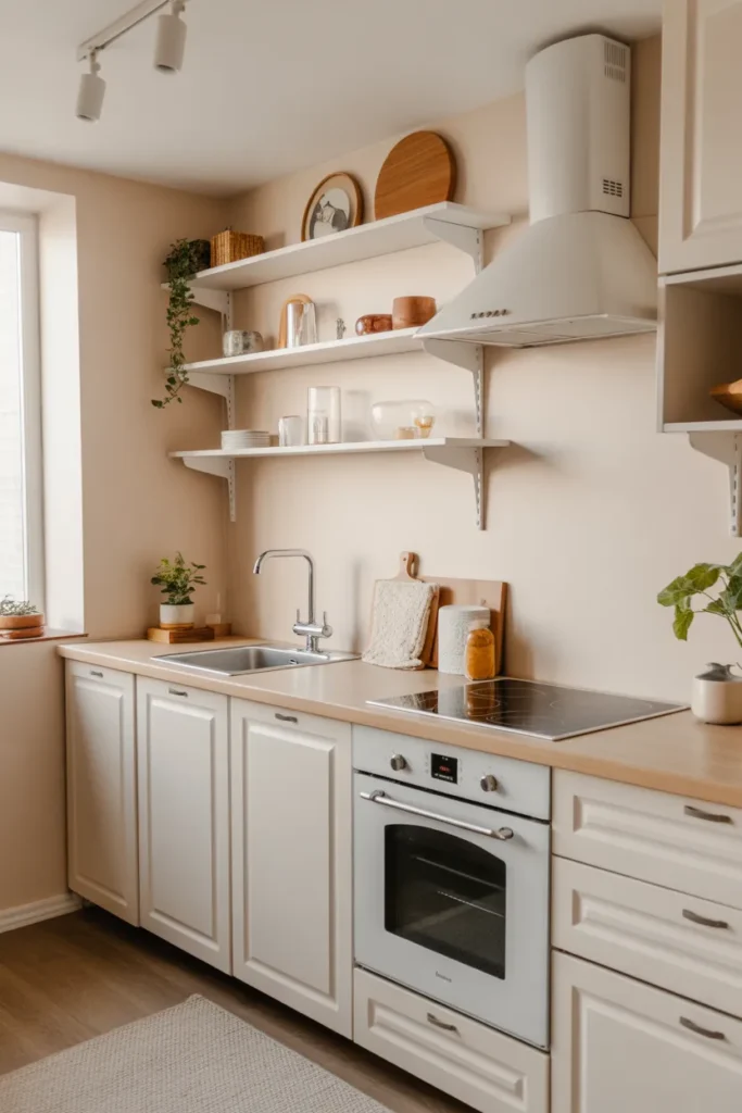  Scandinavian-Inspired White Kitchen with Warm Wood Accents