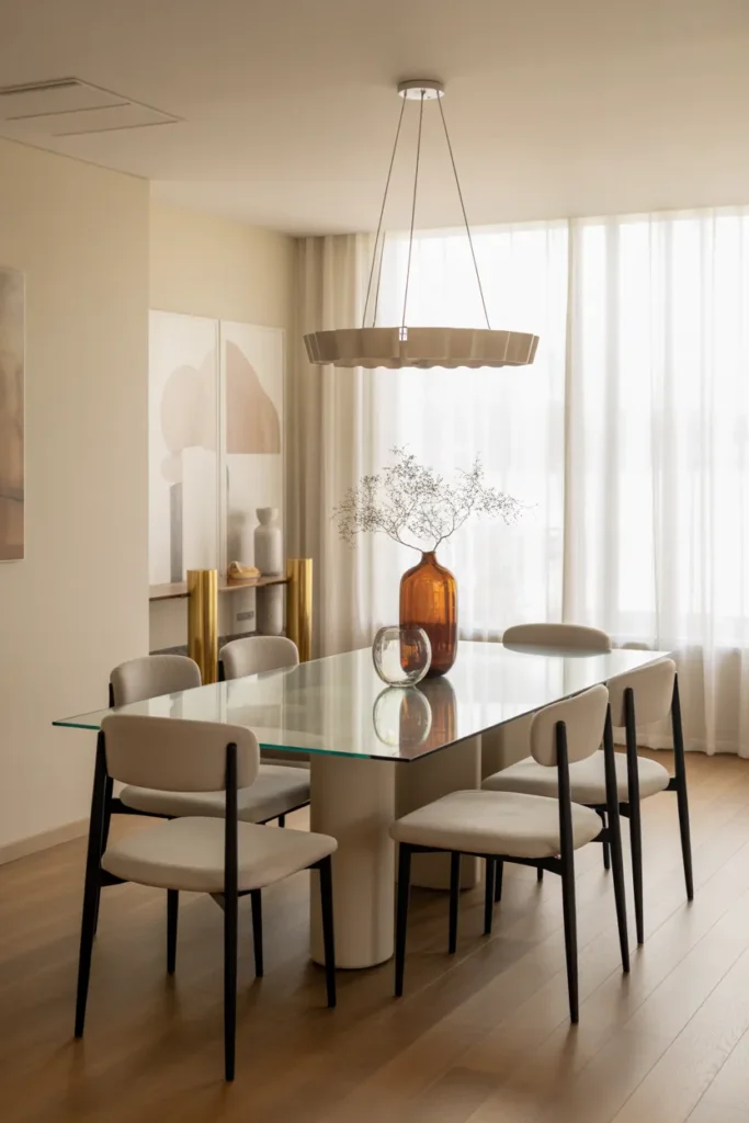   Contemporary Glass Dining Room