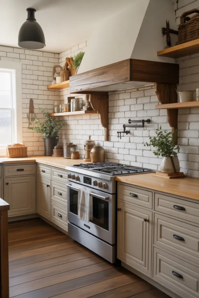 Farmhouse Cabinets with Black Hardware