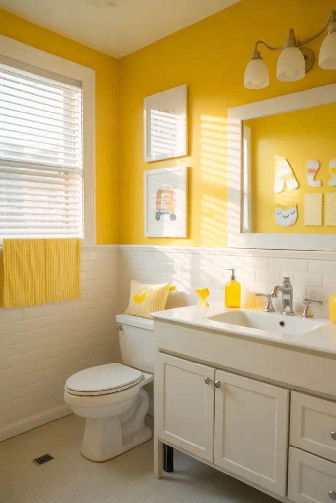 Sunshine Yellow Bathroom