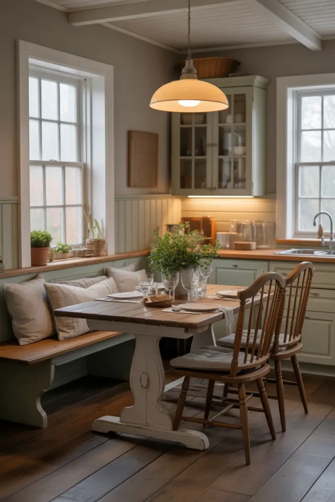 Vintage Farmhouse Dining Nook