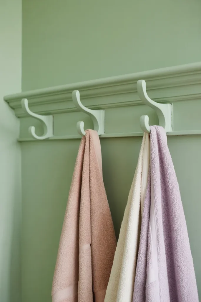 Color-Coordinated Towel Hooks