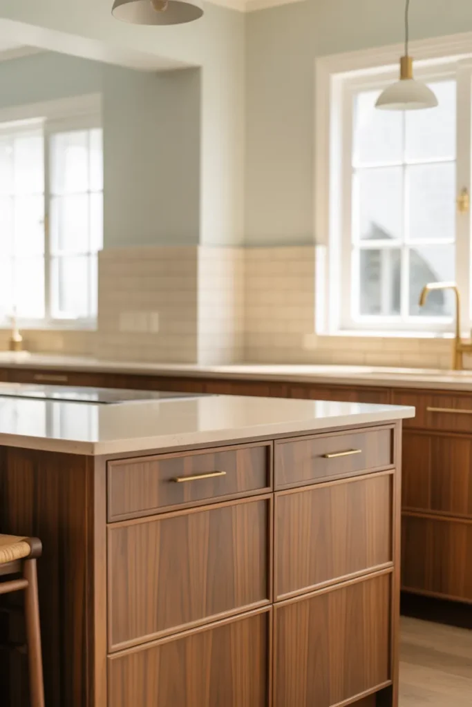  Mid Century Kitchen With Soft Neutral Tones